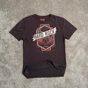BROWN HARD ROCK CAFE "BOSTON" GRAPHIC TEE